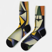 Chaussette Chaussettes Cubistes Zen Abstraites (Gauche)