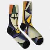 Chaussette Chaussettes Cubistes Zen Abstraites (Droite)
