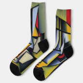 Chaussette Chaussettes Cubistes Zen Abstraites (Gauche)