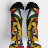 Chaussette Chaussettes Cubistes Zen Abstraites (Haut)