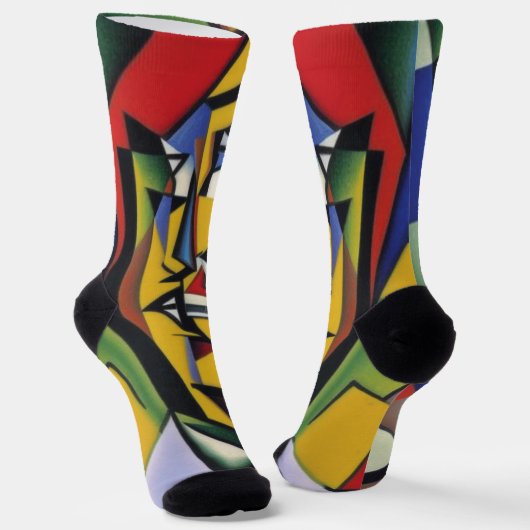 Chaussette Chaussettes Cubistes Zen Abstraites (Angulaire)