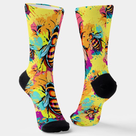 Chaussette Chaussettes d'abeilles mignonnes - Chaussettes d'a (Angulaire)