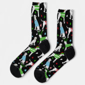 Chaussette Chaussettes Dalmatiennes de Noël (Gauche)