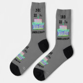Chaussette Chaussettes d'anniversaire conception HAMbyWG (Gauche)