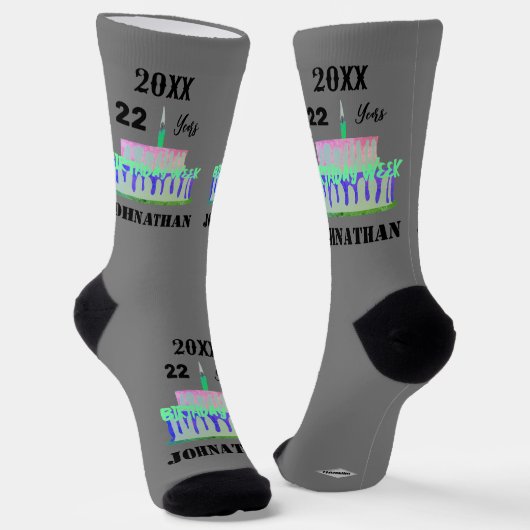Chaussette Chaussettes d'anniversaire conception HAMbyWG (Angulaire)