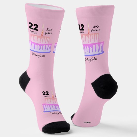 Chaussette Chaussettes d'anniversaire conception HAMbyWG (Angulaire)