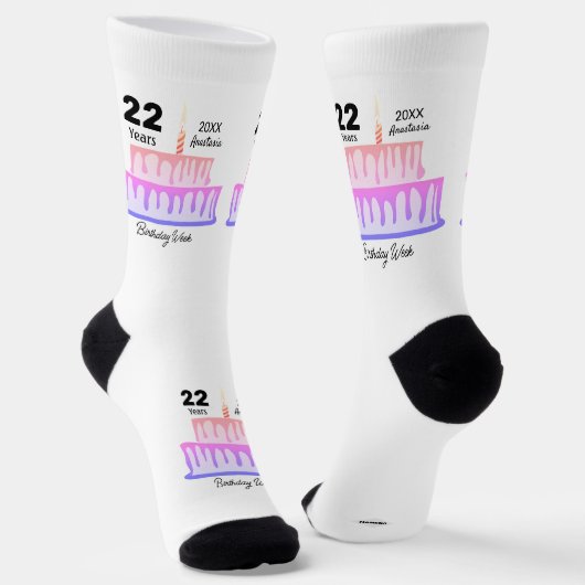 Chaussette Chaussettes d'anniversaire conception HAMbyWG (Angulaire)