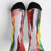 Chaussette Chaussettes d'art aquarelle abstraites (Haut)