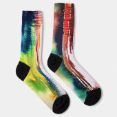 Chaussette Chaussettes d'art aquarelle abstraites (Droite)