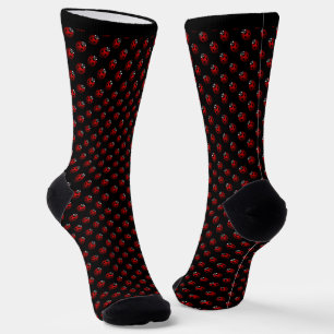 Chaussette Chaussettes d'art coccinelle personnalisées Chauss