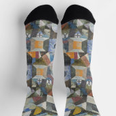 Chaussette Chaussettes d'art Composition Yellow Half Moon de (Haut)
