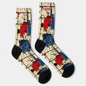Chaussette Chaussettes d'art éclaboussé avec un design abstra (Droite)