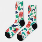 Chaussette Chaussettes d'art florales de style vintage (Gauche)