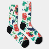 Chaussette Chaussettes d'art florales de style vintage (Droite)