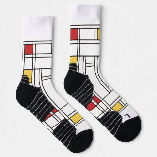Chaussette Chaussettes d'art moderne de style mondrien