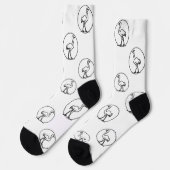 Chaussette Chaussettes d'autruche simples noir et blanc (Gauche)