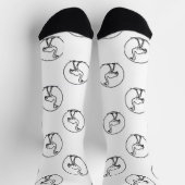 Chaussette Chaussettes d'autruche simples noir et blanc (Haut)