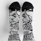 Chaussette Chaussettes de bande dessinée d'action 'Fighting A (Haut)