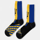 Chaussette Chaussettes de Barbade, couleurs du drapeau de la  (Gauche)