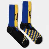 Chaussette Chaussettes de Barbade, couleurs du drapeau de la  (Droite)