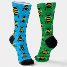 Chaussettes de Bee Happy Cartoon Bee