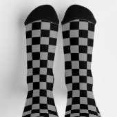 Chaussette Chaussettes de blocs noirs et gris (Haut)