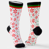Chaussette Chaussettes de bonbons à la menthe de Noël (Angulaire)