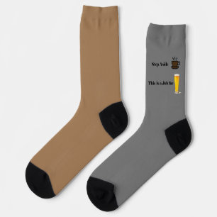 Chaussette Chaussettes de café gris et tressé