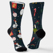 Chaussette Chaussettes de canards de Noël mignons (Angulaire)