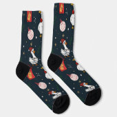 Chaussette Chaussettes de canards de Noël mignons (Droite)