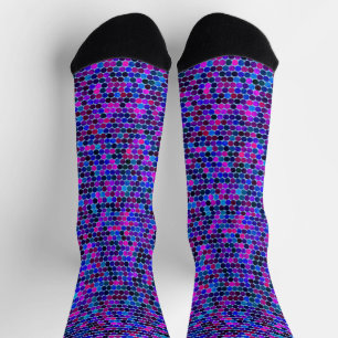 Chaussette Chaussettes de cercles grungy colorés