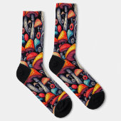 Chaussette Chaussettes de champignons rétro Whimsical (Droite)