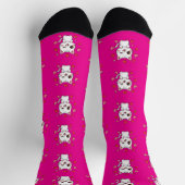 Chaussette Chaussettes de chat mignonnes avec Coeurs - Cadeau (Haut)