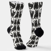 Chaussette Chaussettes de chat Noir amusantes (Angulaire)
