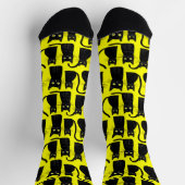 Chaussette Chaussettes de chat Noir amusantes (Haut)