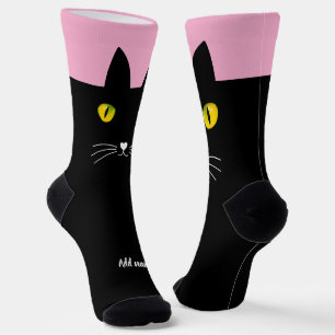 Chaussette Chaussettes de chat noir cadeau pour les Amoureux 