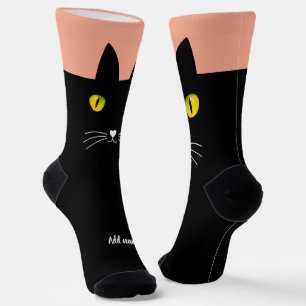 Chaussette Chaussettes de chat noir cadeau pour les Amoureux