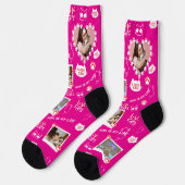 Chaussette Chaussettes de chat personnalisées avec photo - An (Gauche)