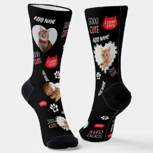 Chaussette Chaussettes de chat personnalisées Photo pour les 