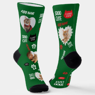 Chaussette Chaussettes de chat personnalisées pour les amoure