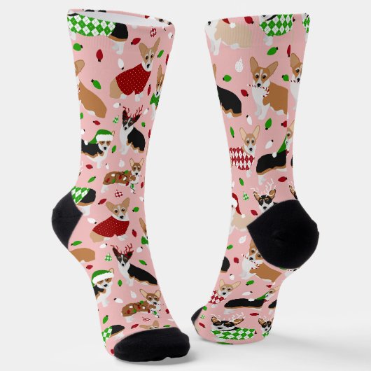 Chaussette Chaussettes de Chiens de Noël Corgi (Angulaire)