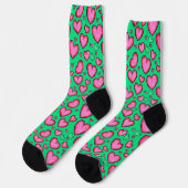 Chaussette Chaussettes de coeur Red Doodle (Gauche)
