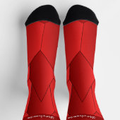Chaussette Chaussettes de conception Art Déco rouges (Haut)