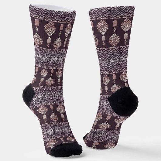 Chaussette Chaussettes de conception autochtone d'Afrique eth (Angulaire)