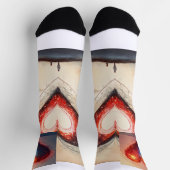 Chaussette Chaussettes de conception de tatouage cardiaque un (Haut)