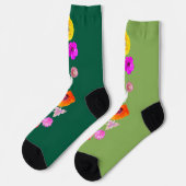 Chaussette Chaussettes de conception florale aérienne vibrant (Gauche)