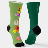Chaussette Chaussettes de conception florale aérienne vibrant (Angulaire)