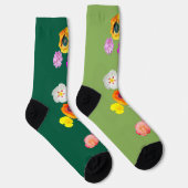 Chaussette Chaussettes de conception florale aérienne vibrant (Droite)