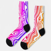 Chaussette Chaussettes de couleurs à rayures ondulées (Gauche)
