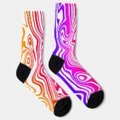 Chaussette Chaussettes de couleurs à rayures ondulées (Droite)